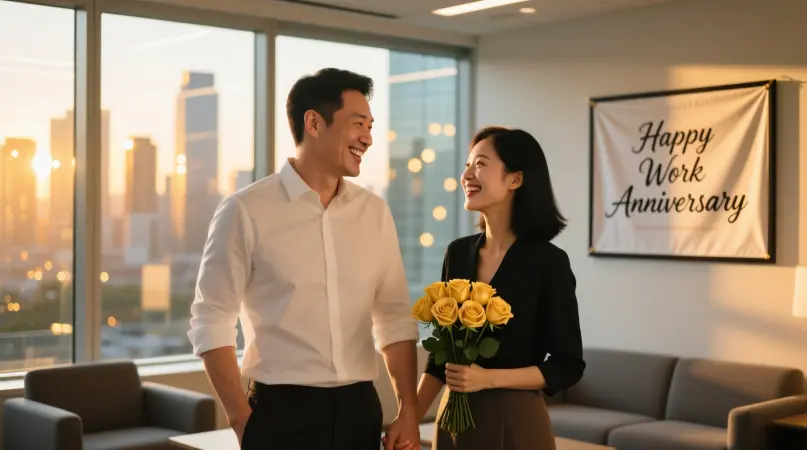 happy work anniversary wishes