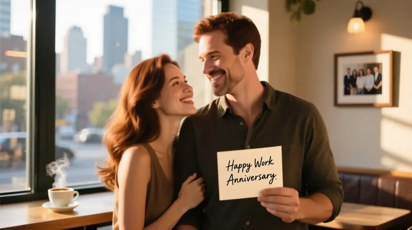 simple work anniversary wishes