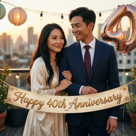 Cute 40th Anniversary Wishes