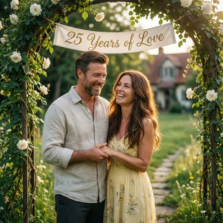 Cute Happy 25th Anniversary 