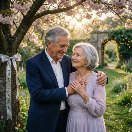Cute Silver Wedding Anniversary