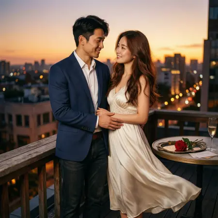 Romantic Friend Couple Anniversary