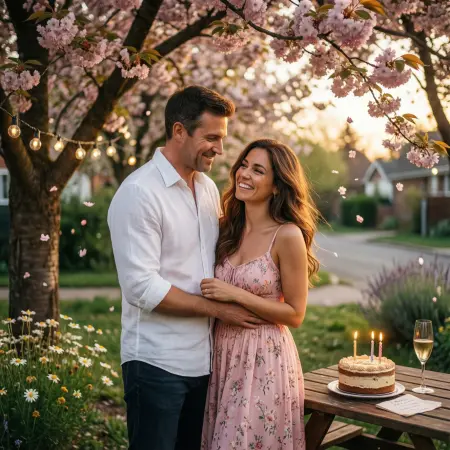 Romantic happy anniversary