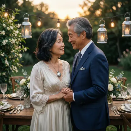 Romantic Silver Wedding Anniversary 