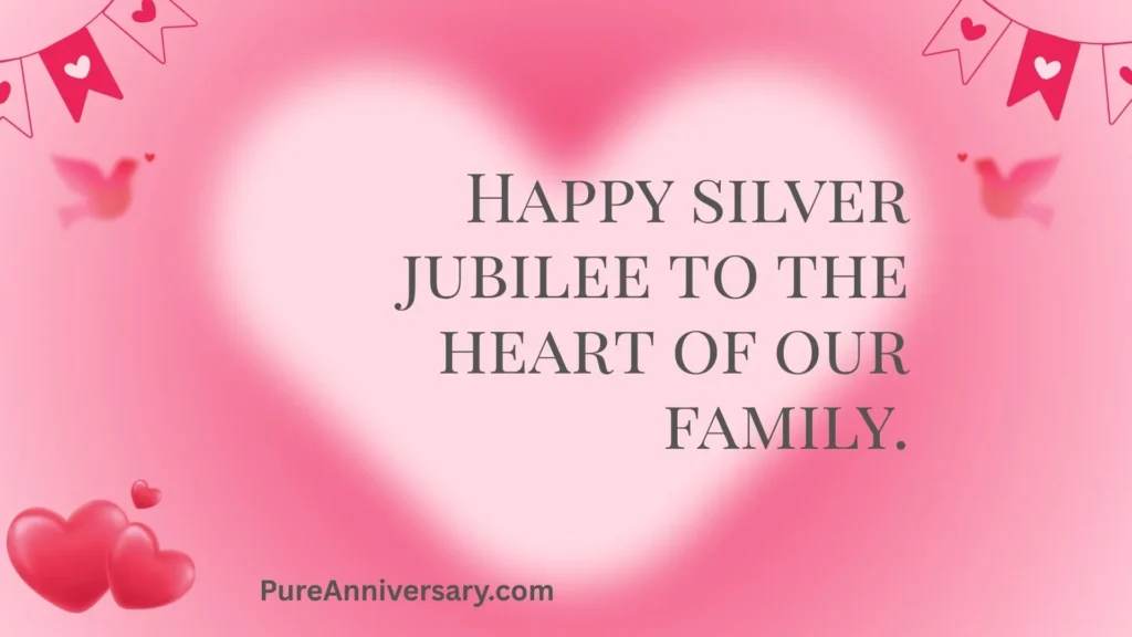Silver Jubilee 25th Wedding Anniversary