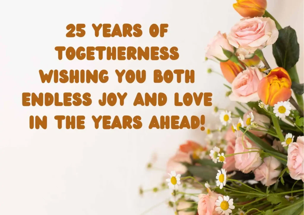 25th Wedding Anniversary Wishes for Couple
