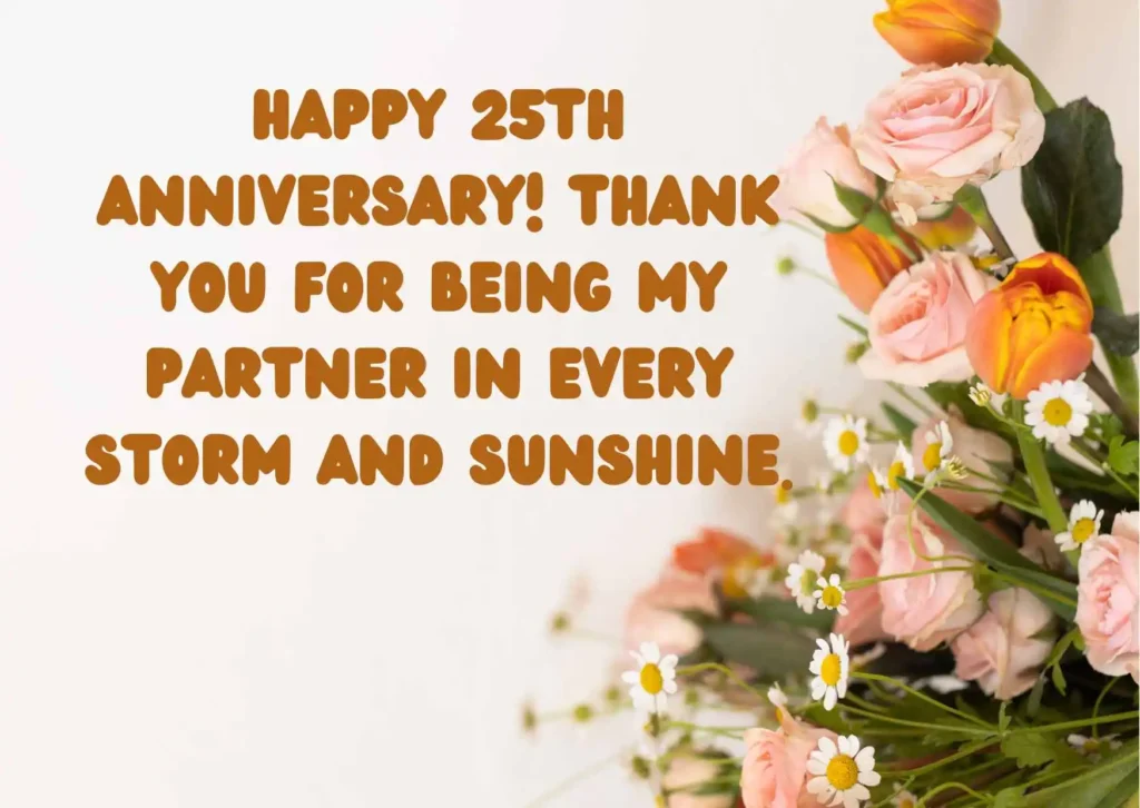 25th Wedding Anniversary Wishes for Husband