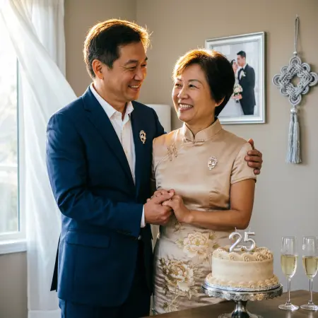 Cute silver anniversary wishes