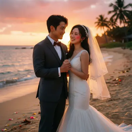 Romantic Happy 1st Wedding