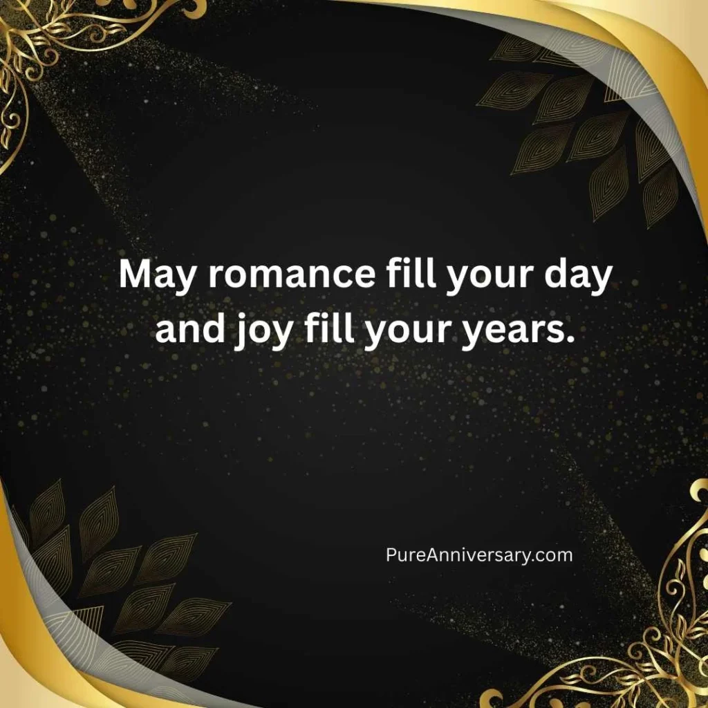 Romantic wedding anniversary