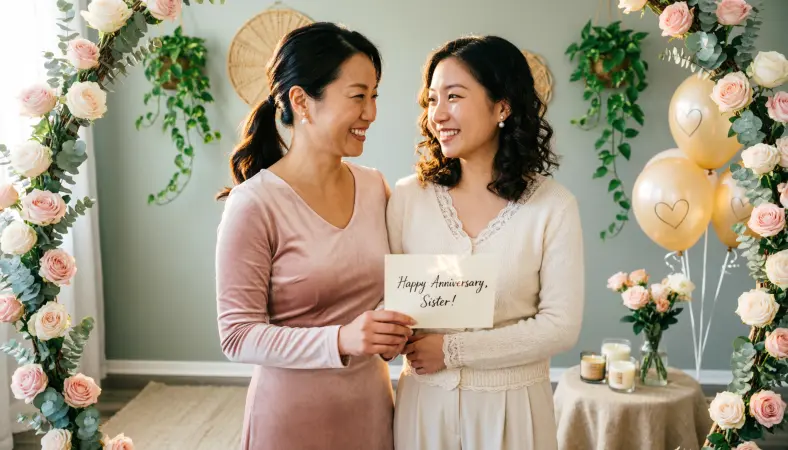 Wedding Anniversary Wishes to Sister