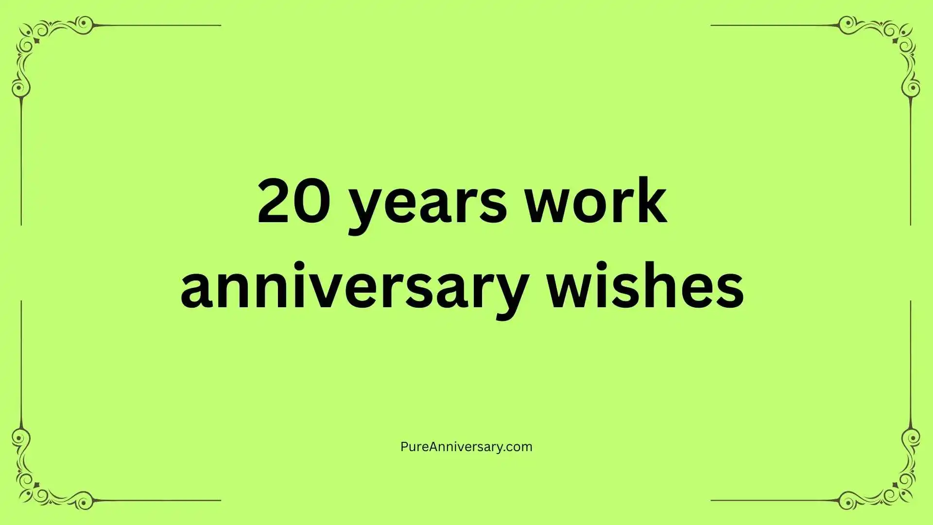 20 years work anniversary wishes