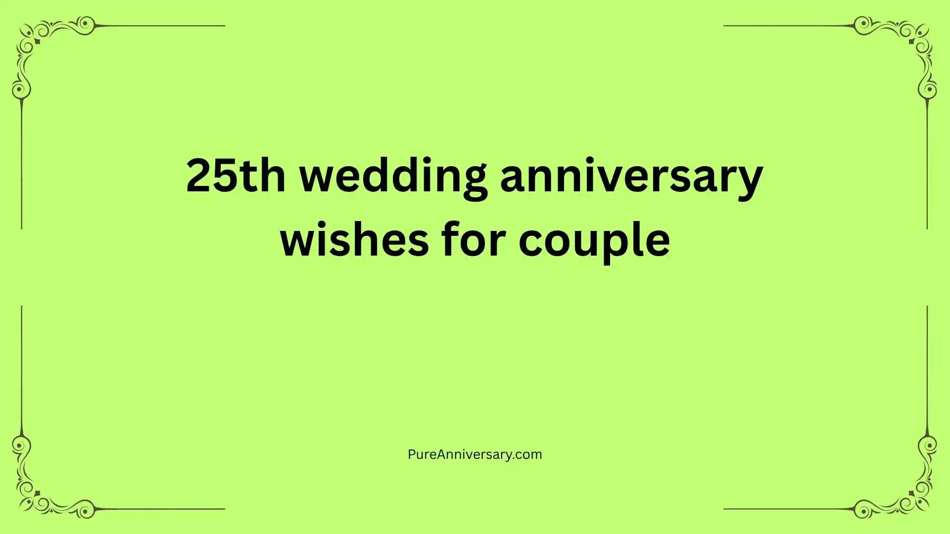 25th wedding anniversary wishes for couple