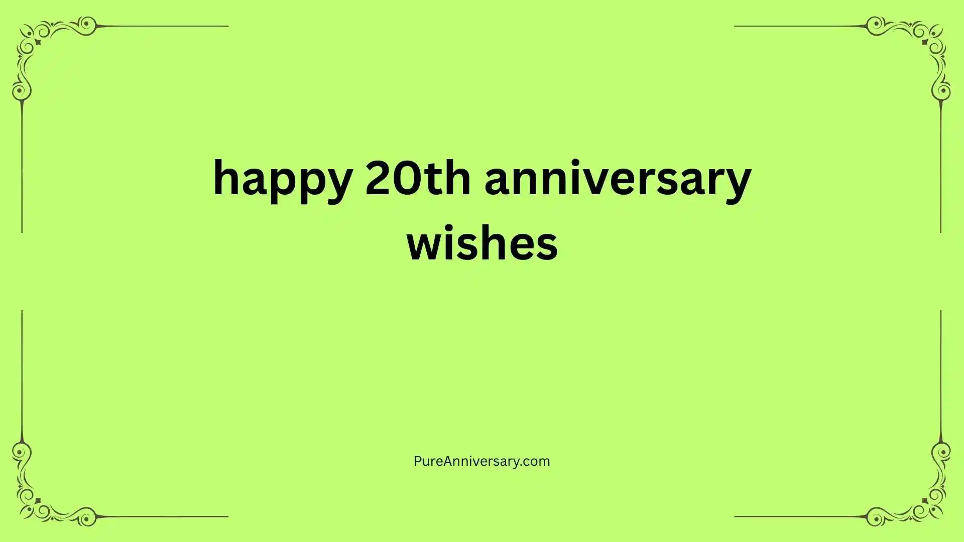 happy 20th anniversary wishes