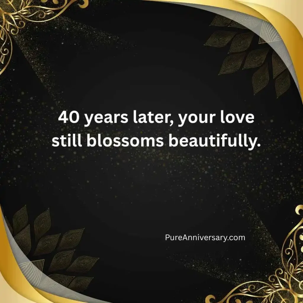 Romantic 40th Anniversary Wishes