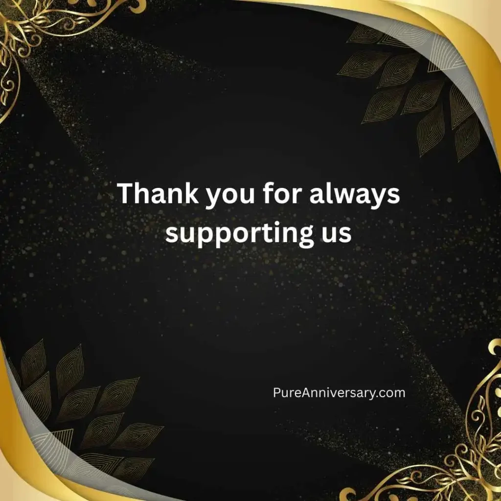 Thank You Anniversary Wishes