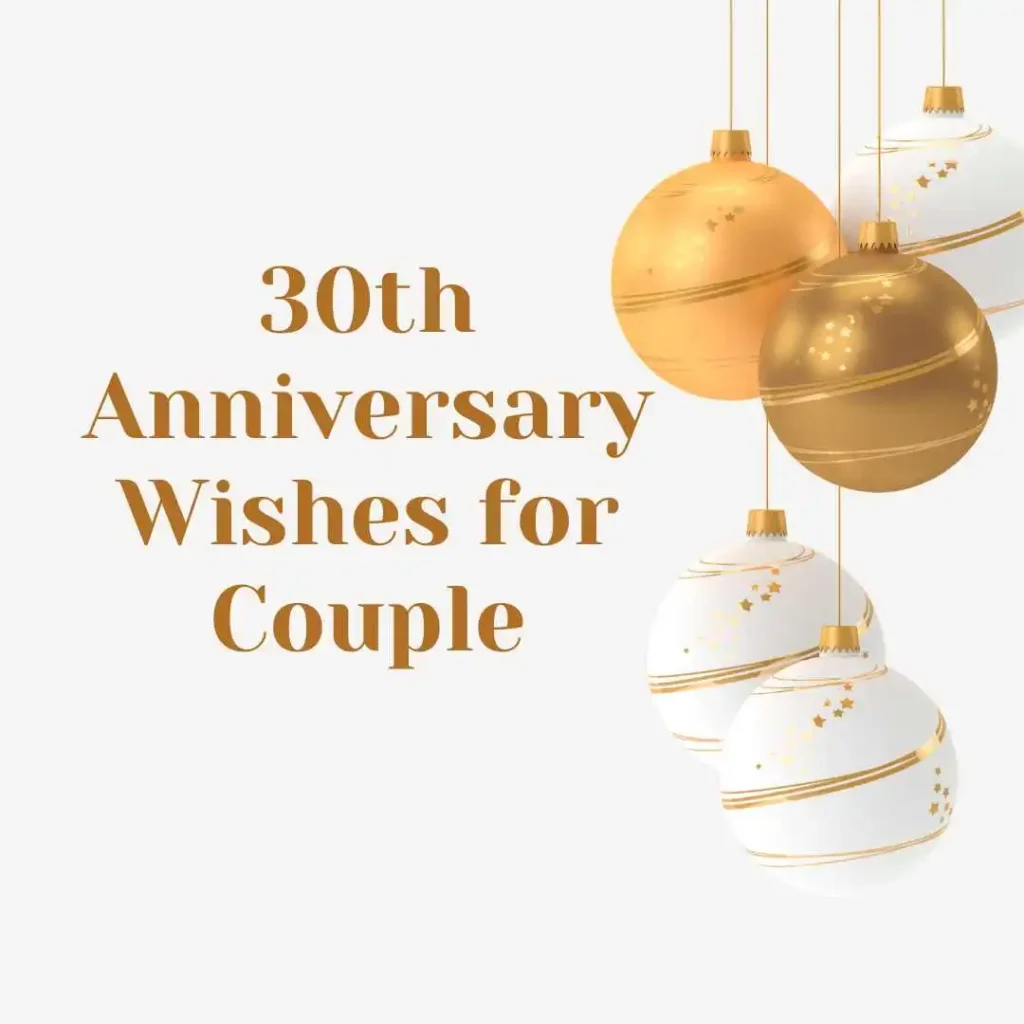 30th Anniversary Wishes for Couple