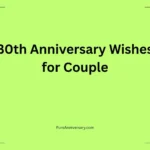 30th Anniversary Wishes for Couple