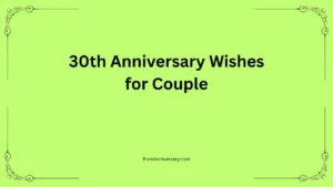 30th Anniversary Wishes for Couple