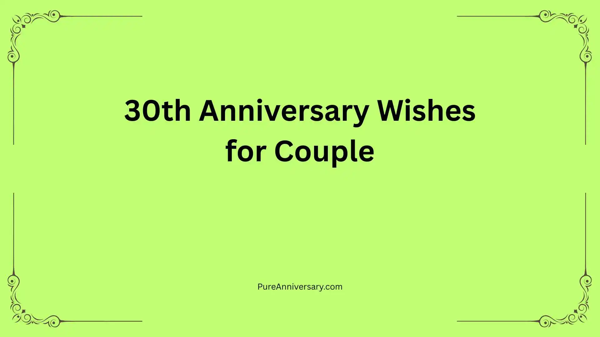 30th Anniversary Wishes for Couple