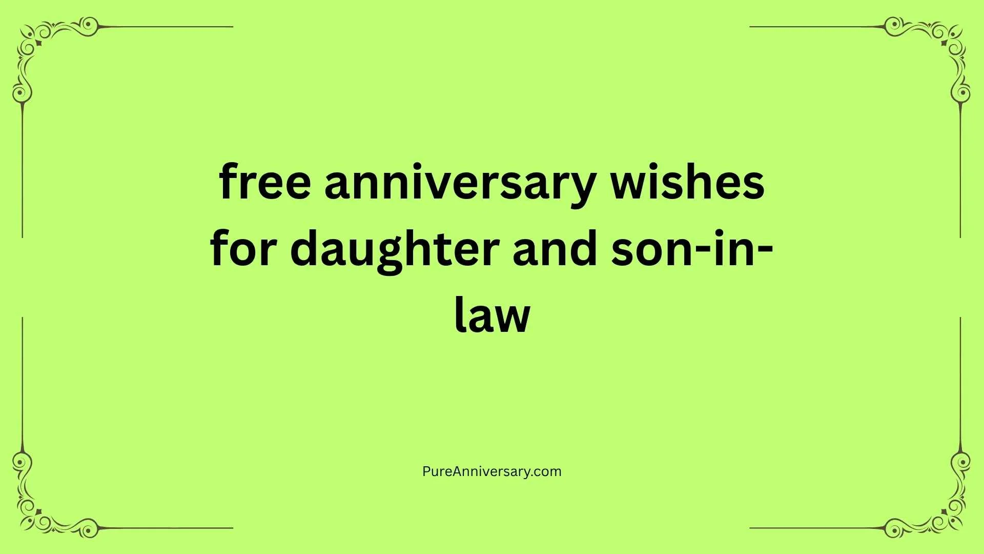 free anniversary wishes for daughter and son-in-law