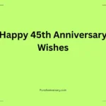 Happy 45th Anniversary Wishes