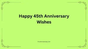 Happy 45th Anniversary Wishes